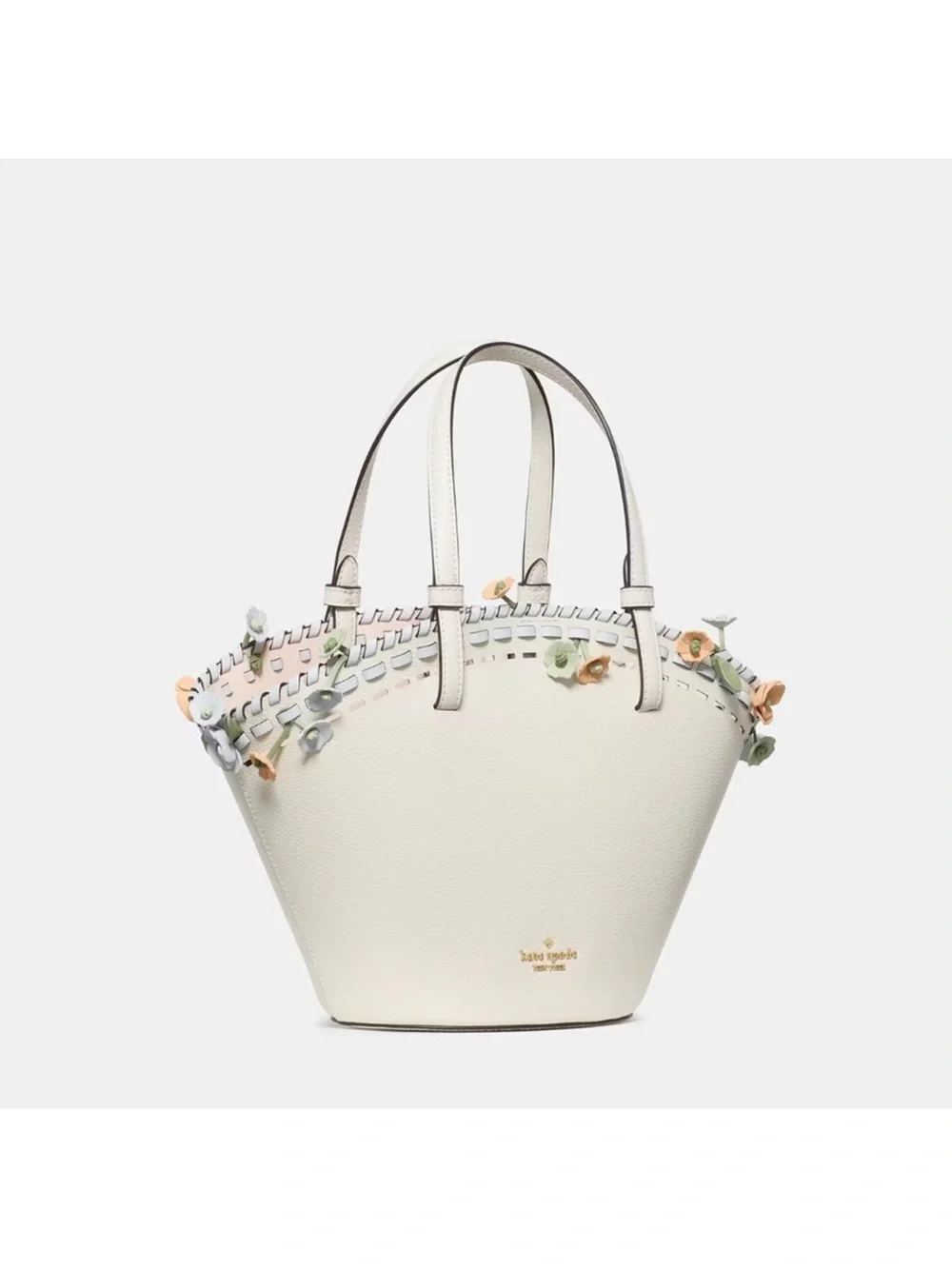 Kate Spade New York Dahlia Small Floral Tote Bag Meringue White Multi